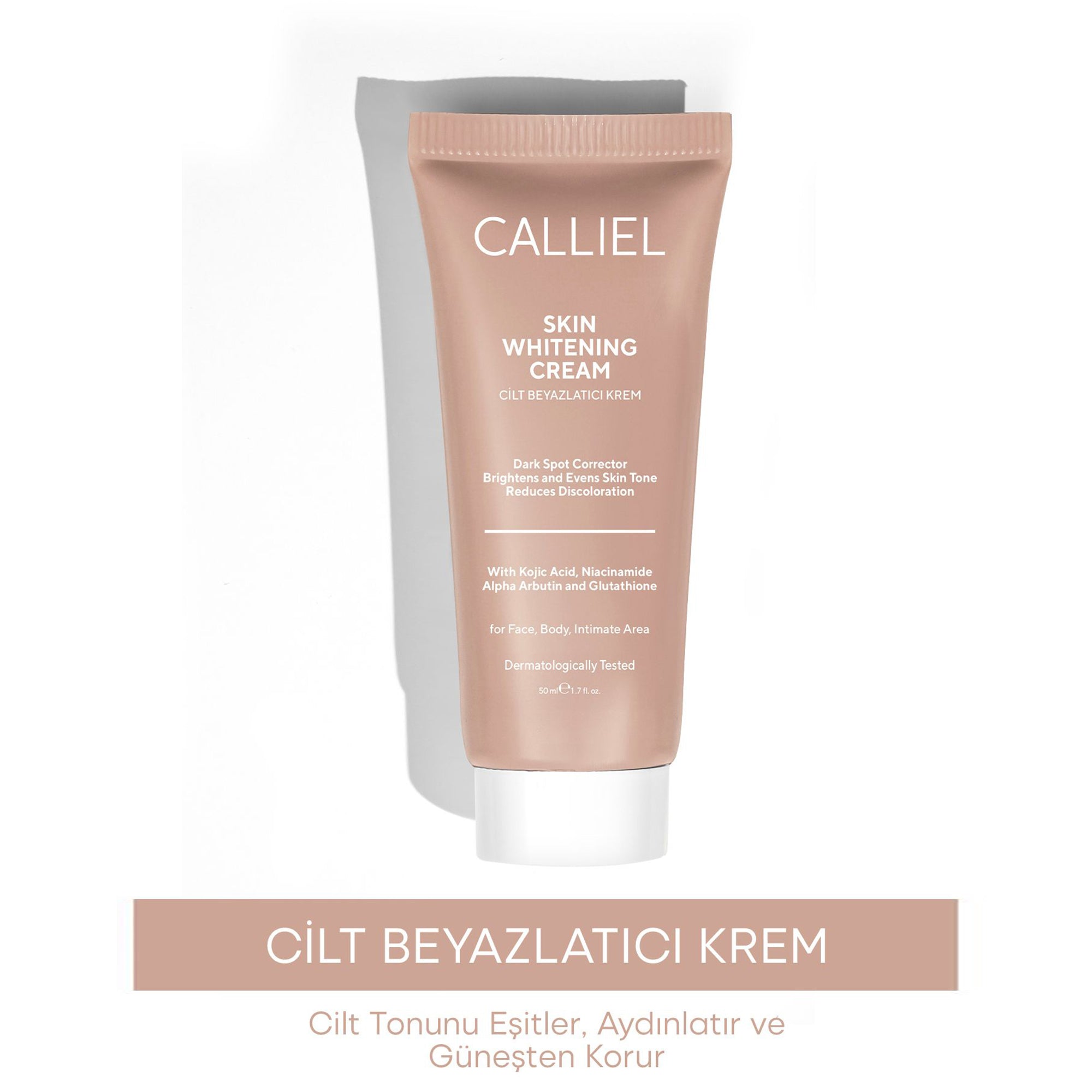Cilt Beyazlatıcı, Aydınlatıcı Leke Karşıtı Bakım Kremi Glutatyon, Alpha Arbutin, Kojik Asit 50 ML