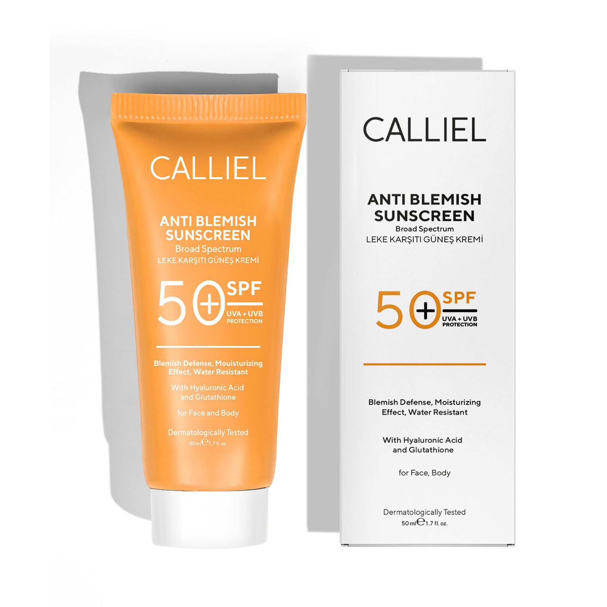 Leke Karşıtı Tüm Ciltler İçin Yüksek Korumalı 50 SPF Güneş Kremi Glutatyon Etkili 50 ML
