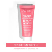 Ton Eşitleyici, Aydınlatıcı SPF 50+ Renkli Güneş Kremi Glutatyon, Hyaluronik Asit Etkili 50 ML
